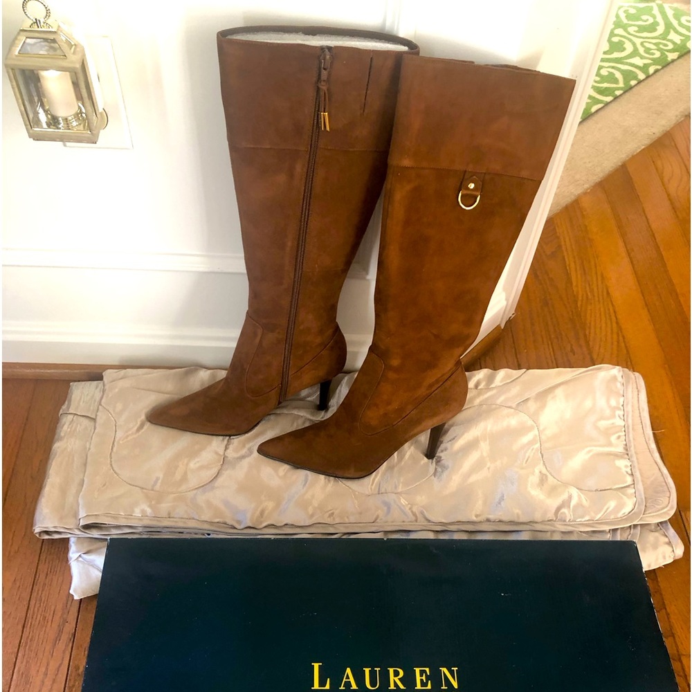 Ralph Lauren Gabrielle tall suede boots